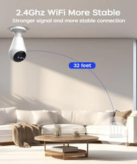 JOOAN Security Wireless Light Bulb Camera For Home And Business - JOOAN