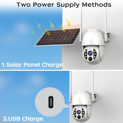 G4Q3-U Solar Outdoor PTZ WiFi Security Camera – Auto Tracking, Color Night Vision