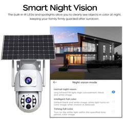 S3-U Solar Outdoor Dual-Lens PTZ WiFi Security Camera – Auto Tracking, Color Night Vision