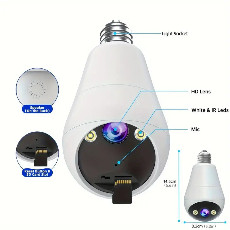 jooan bulb light camera all function instruction